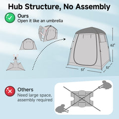 Weather Proof Pod sports tent sealed floor pink keeps gear dry