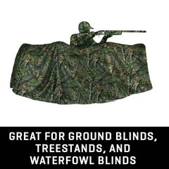 Weather-resistant burlap fabric for hunting blinds