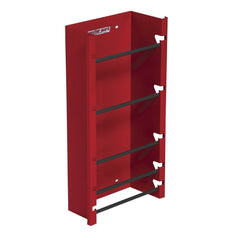 Weather Guard steel-panel spool holder showing sturdy construction in a workshop.