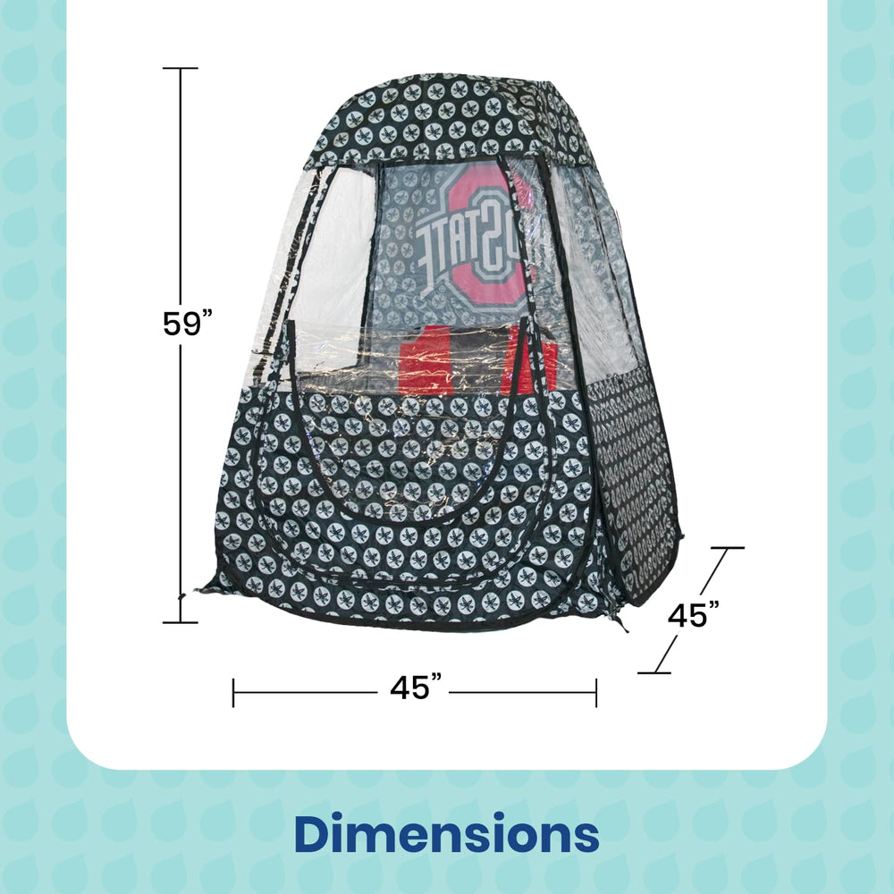 WeatherPod lightweight with easy open and close for quick setup.