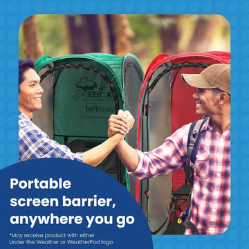 WeatherPod mesh-screen close-up highlights tight protection against mosquitos and gnats.