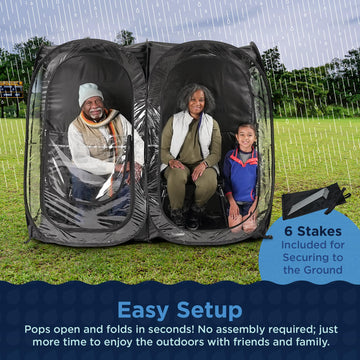 WeatherPod Original memory-wire pop-up enables fast setup