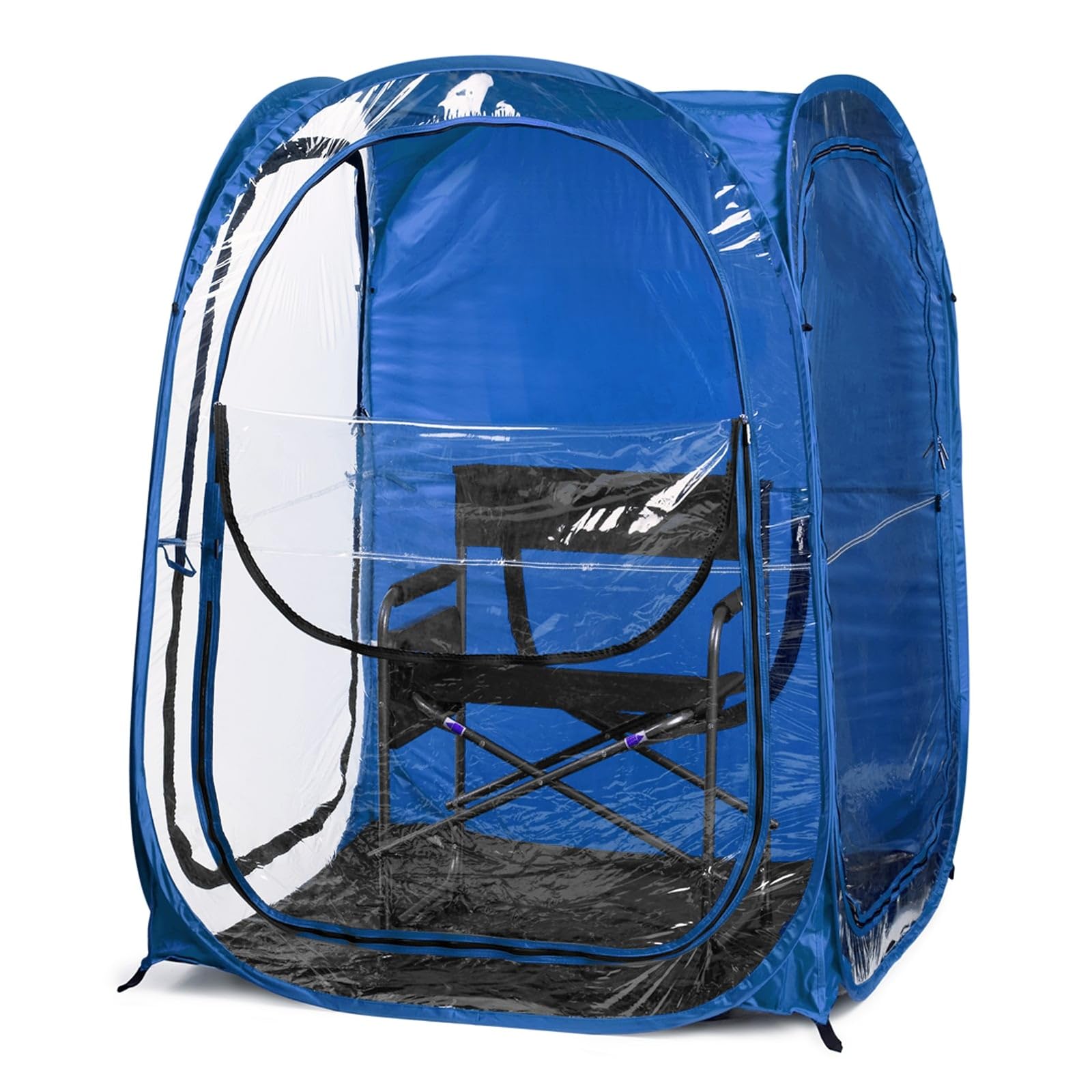 Under the Weather WeatherPod Original royal blue setup in seconds for shelter and shade.