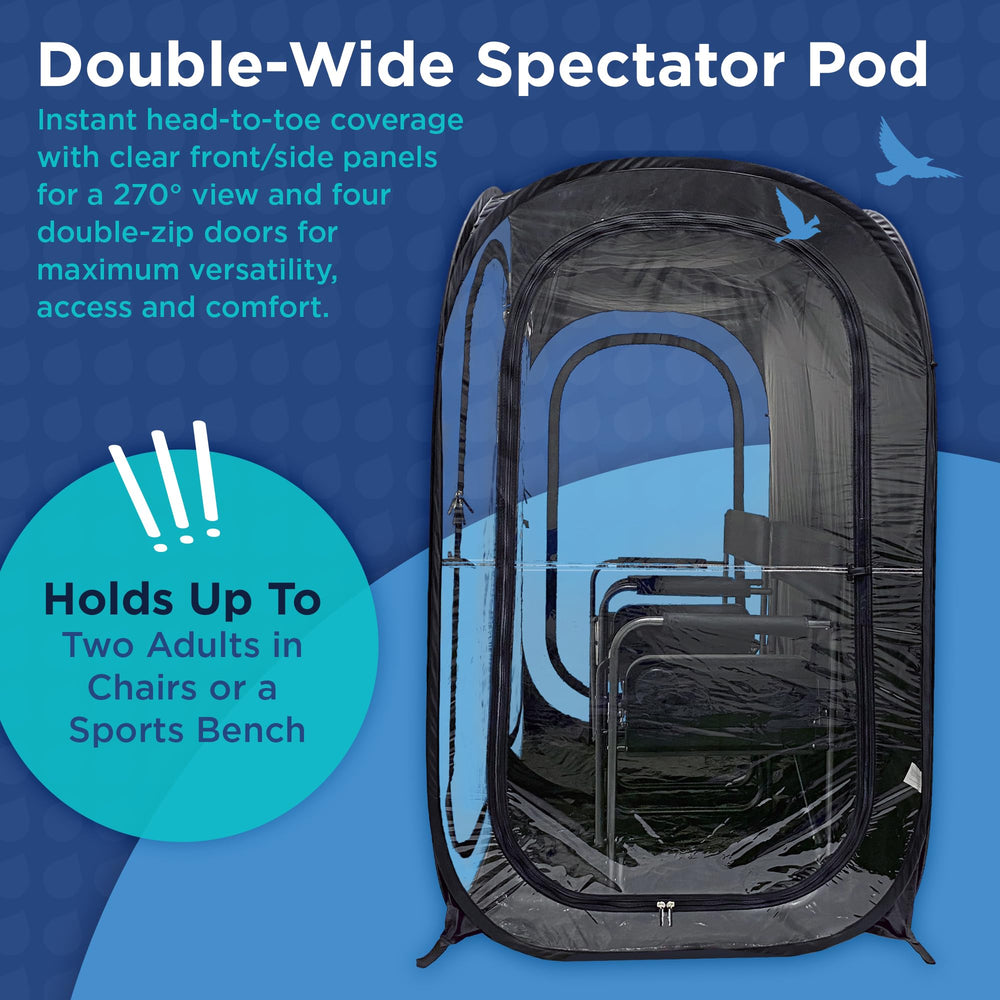 WeatherPod Original four-door design allows easy entry from multiple sides