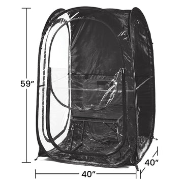 WeatherPod folds quickly for easy packing after practice