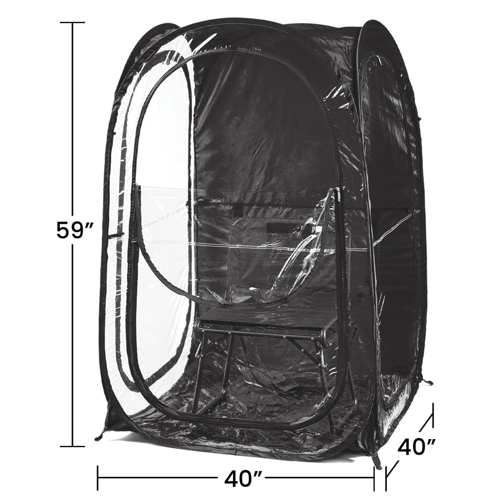 WeatherPod folds quickly for easy packing after practice