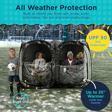 WeatherPod ready-in-seconds-pop-open demonstrates fast setup for game day.