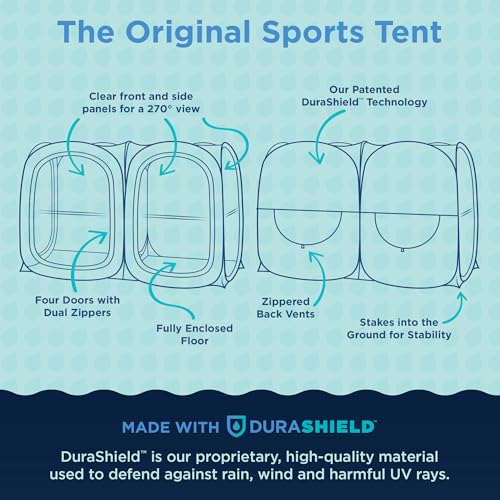 WeatherPod tailgating-friends-use creates a cozy shelter for snacks and spectators.