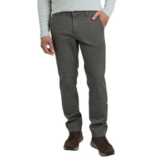 Weatherproof 5-pocket utility pants fabric close-up highlighting durable cotton-spandex blend for mobility