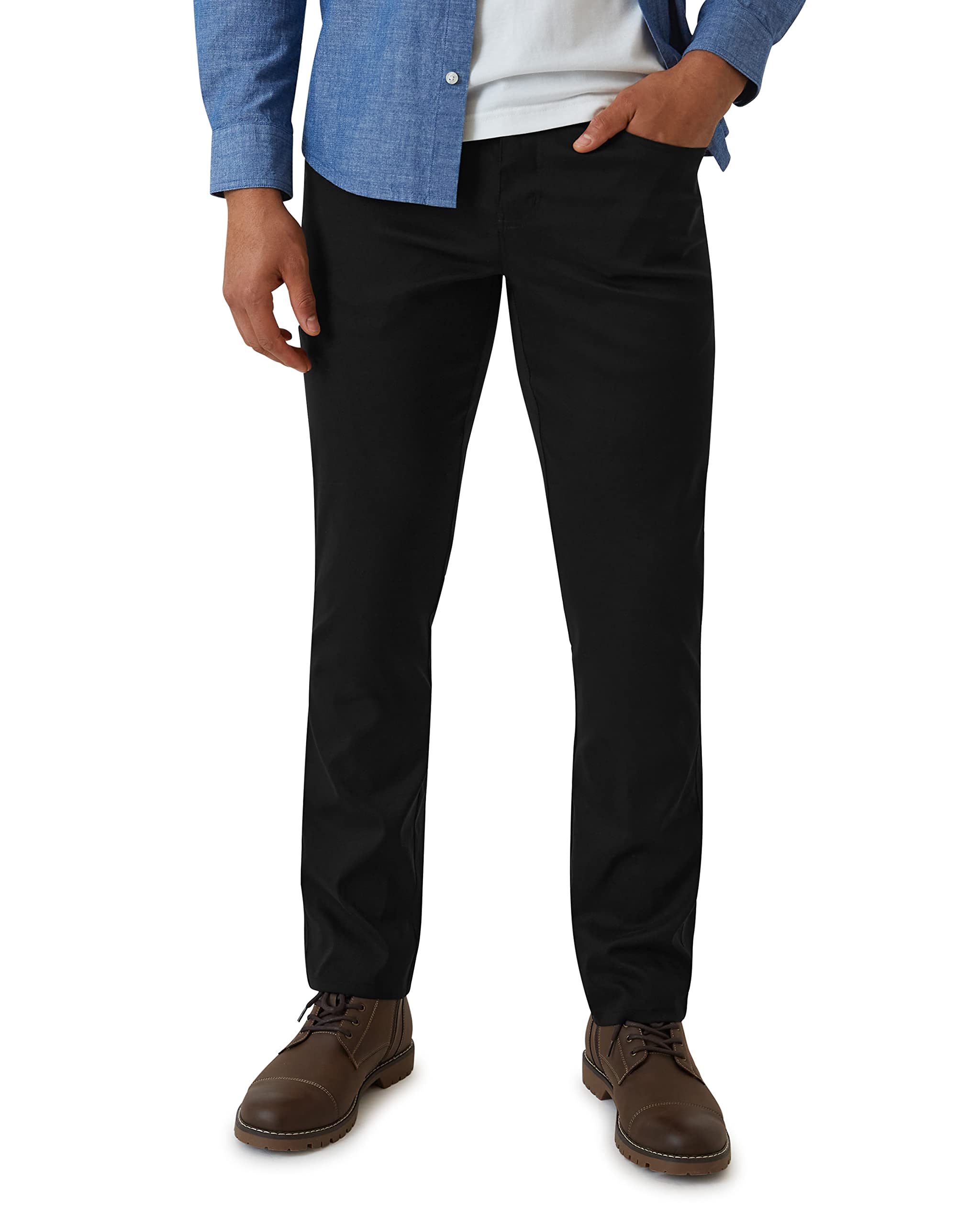 Weatherproof Vintage casual hiking pants with 6 pockets on the front for organized storage.