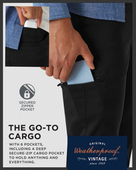 Weatherproof Vintage casual hiking pants relaxed fit with side-entry pockets for daily wear.