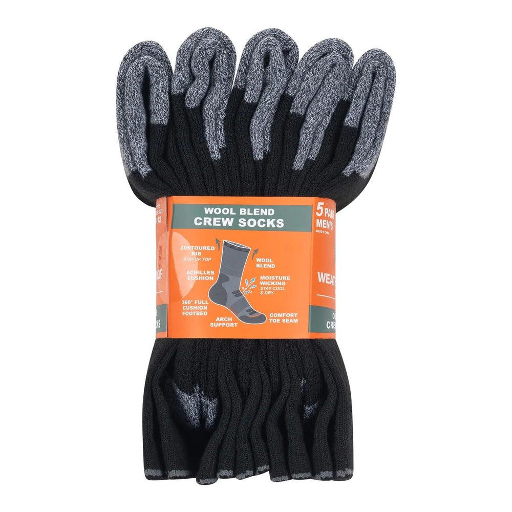 Weatherproof Vintage moisture-wicking crew socks to help feet stay dry during long hikes.