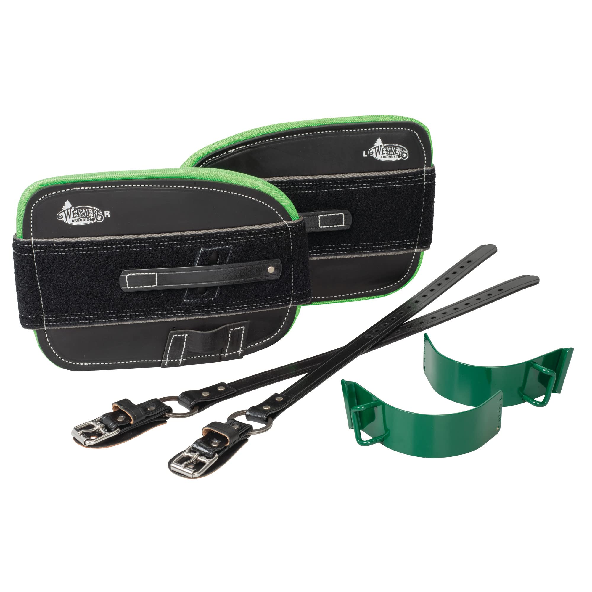WEAVER ARBORIST Climber Pad Kit pads shown with Velcro strap for secure positioning during climbs