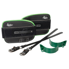 WEAVER ARBORIST Climber Pad Kit pads shown with Velcro strap for secure positioning during climbs