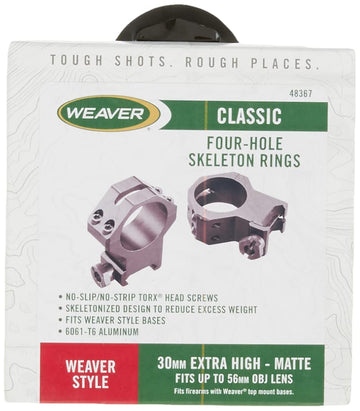 Weaver four-hole skeleton ring lightweight design enhances balance and handling on compact setups.