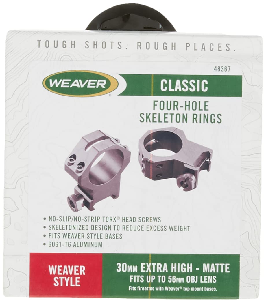 Weaver four-hole skeleton ring lightweight design enhances balance and handling on compact setups.