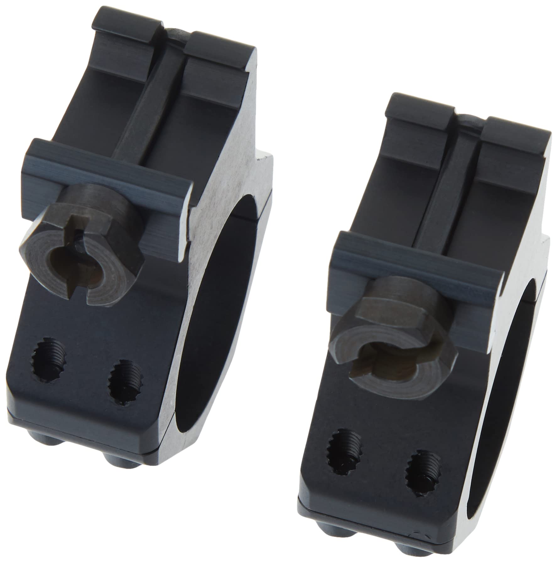 Weaver four-hole skeleton ring design offers secure grip and reliable performance under recoil.