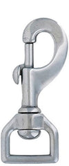 Weaver Leather #17 flat swivel snap in chrome brass prevents tangling on 3/4-inch straps
