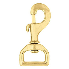 Weaver Leather 17 flat swivel snap in solid brass for durable 1-inch leather straps