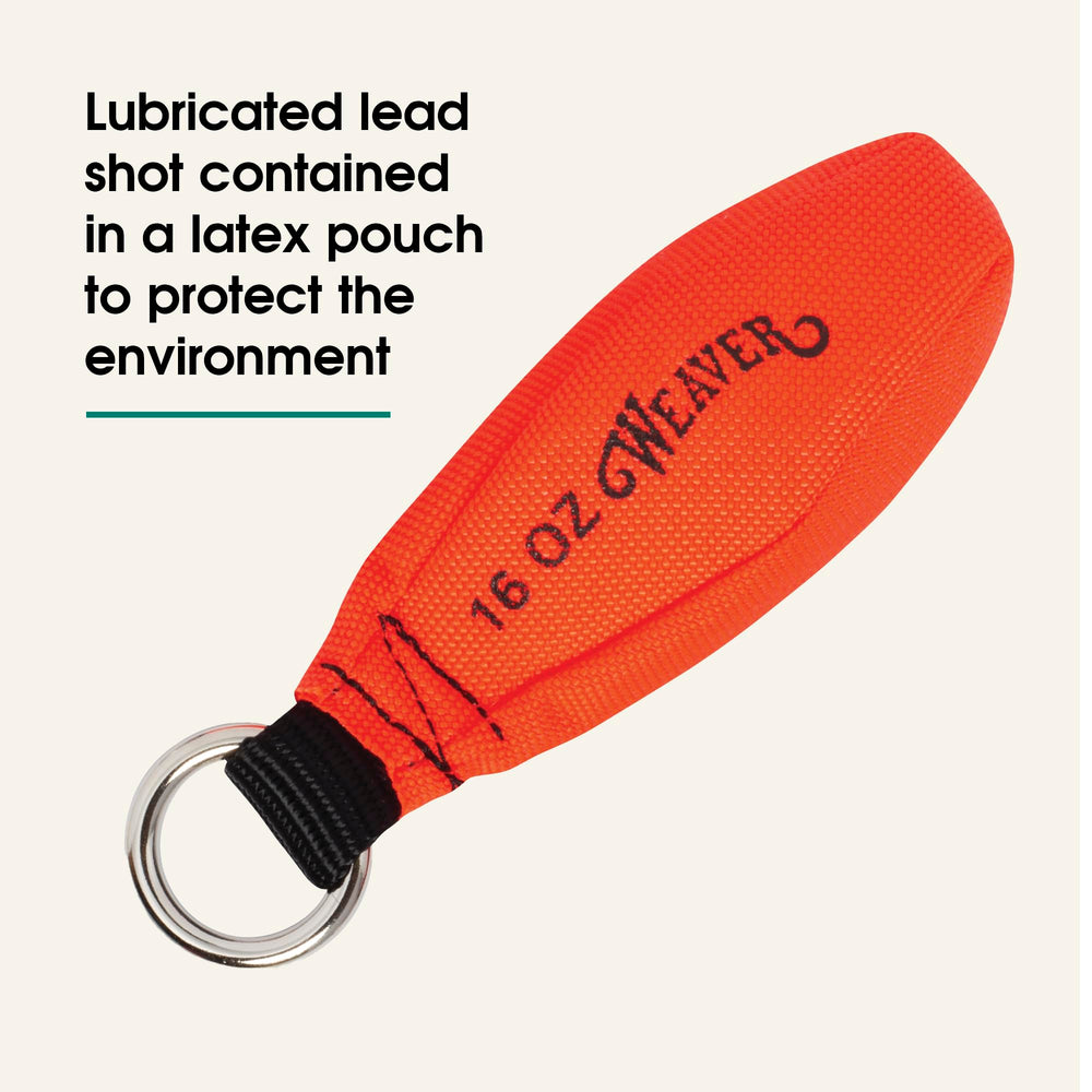 Weaver Leather aerodynamically designed arborist throw bag boosts throw range.