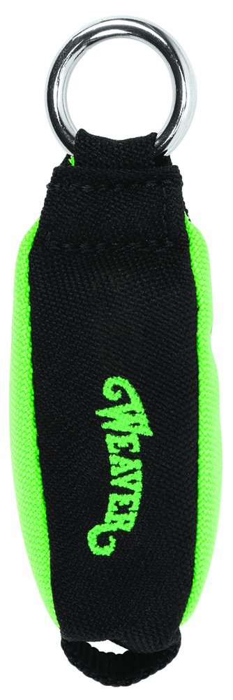 Weaver Leather Bullet Throw Weight in black/neon green for snag-free throws