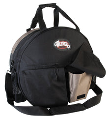 Weaver Leather Deluxe Rope Bag in Black/Tan with spacious compartments for ropes and gear.