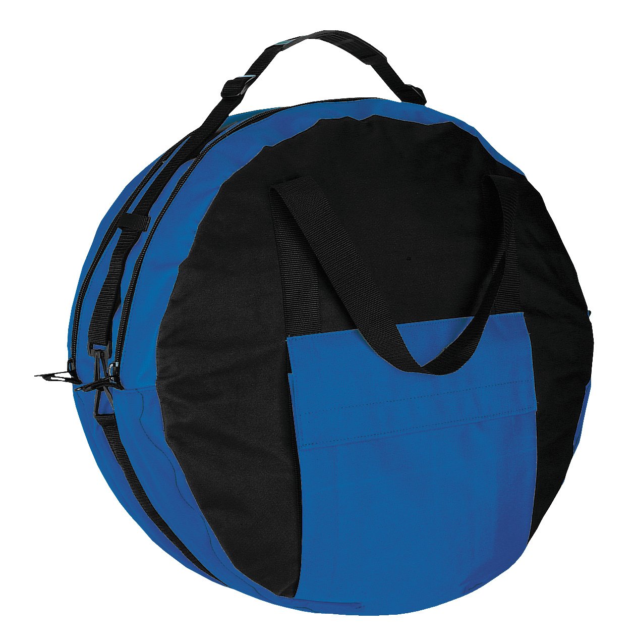 Weaver Leather rope bag inside pocket hook-and-loop secures gloves and tools.