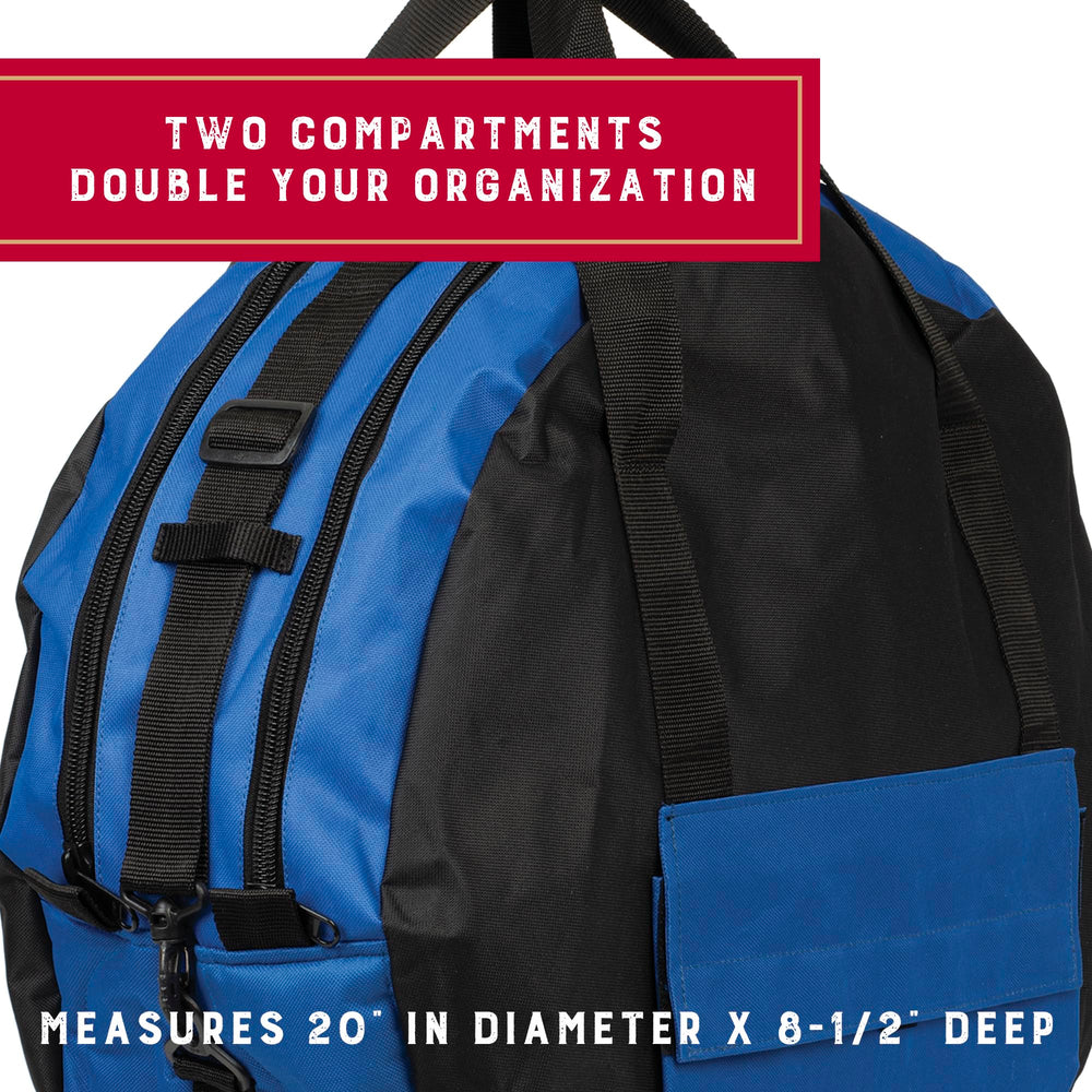 Weaver Leather rope bag two webbing handles provide comfortable, steady carry.