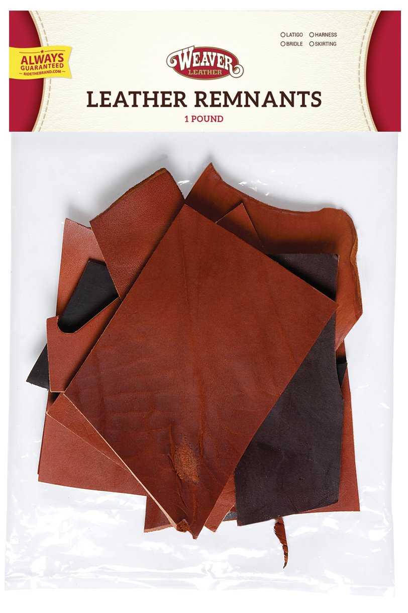 Weaver Leather Leather Remnant Bag with small scraps ideal for conchos, straps, and trims.