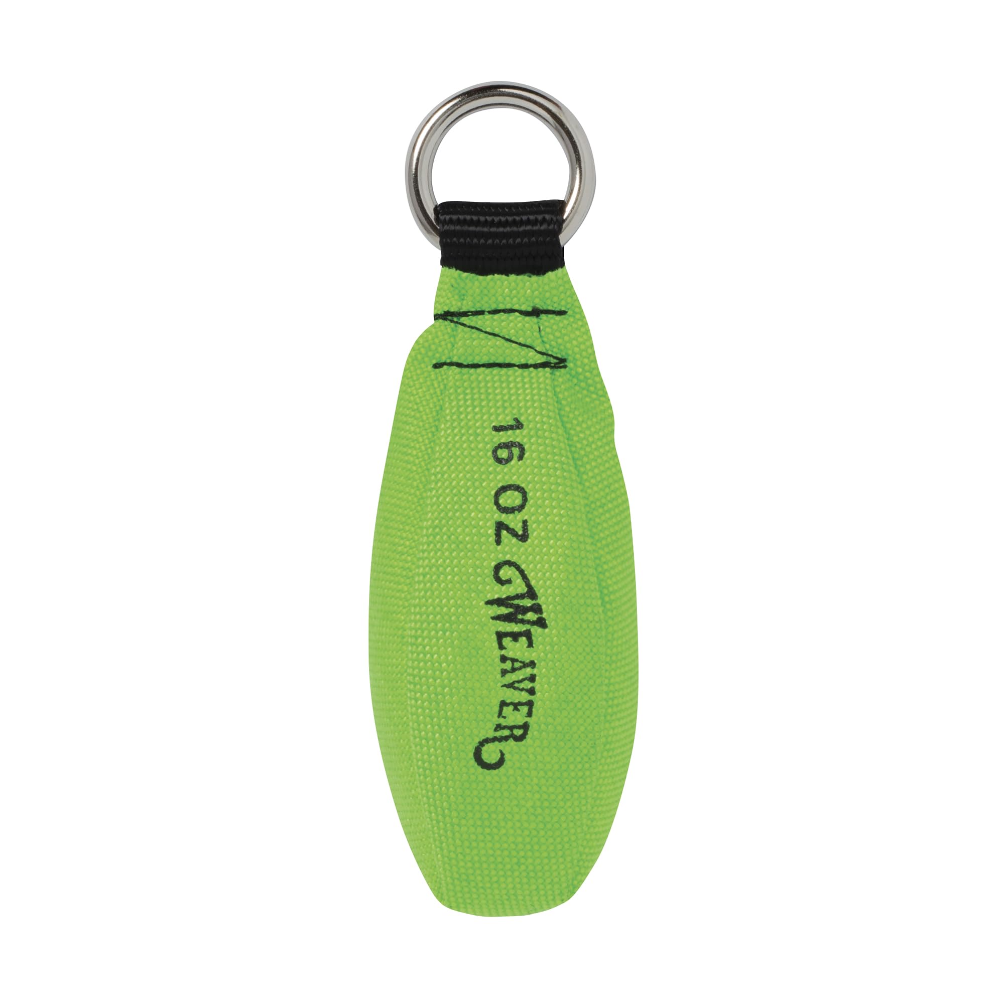 Weaver Leather 16oz neon green throw weight, front view, high visibility on site