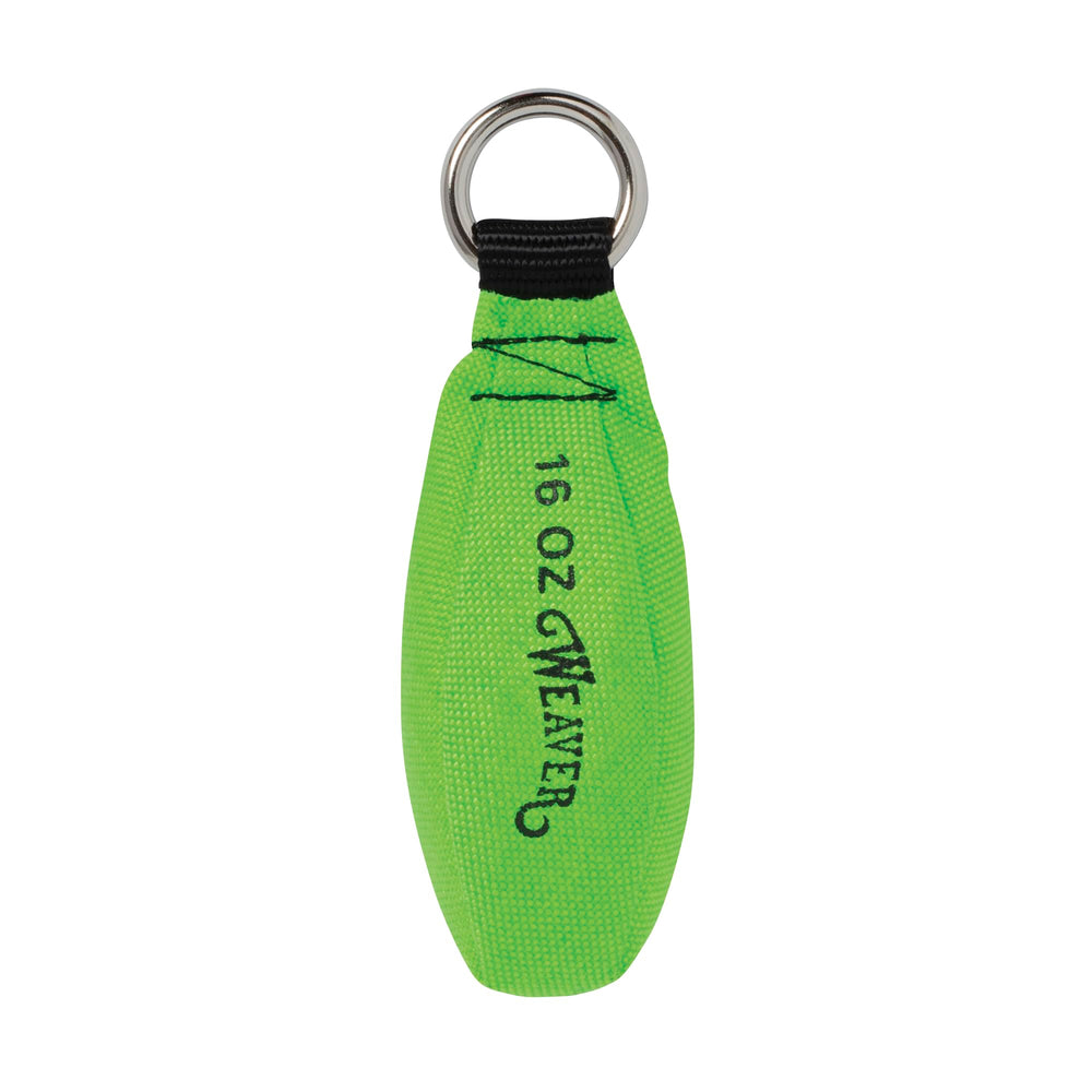 Weaver Leather 16oz neon green throw weight, front view, high visibility on site
