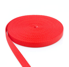Webbing Plus nylon webbing in red for durable, versatile straps.