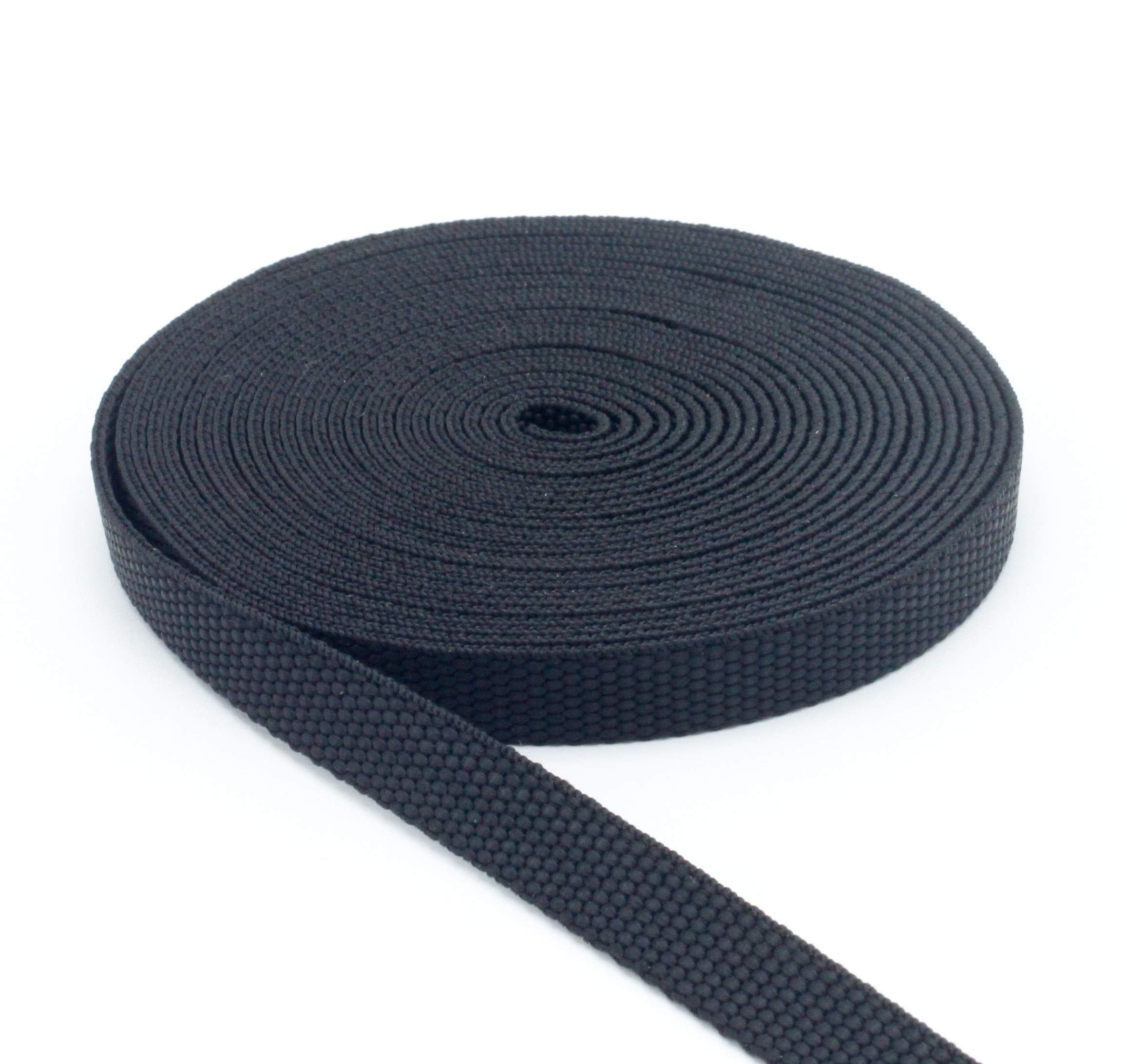 Webbing Plus nylon webbing half-inch black roll for durable DIY straps and outdoor gear.