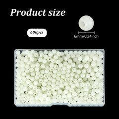 WEBEEDY 600pcs luminous round fishing beads 6mm – side view