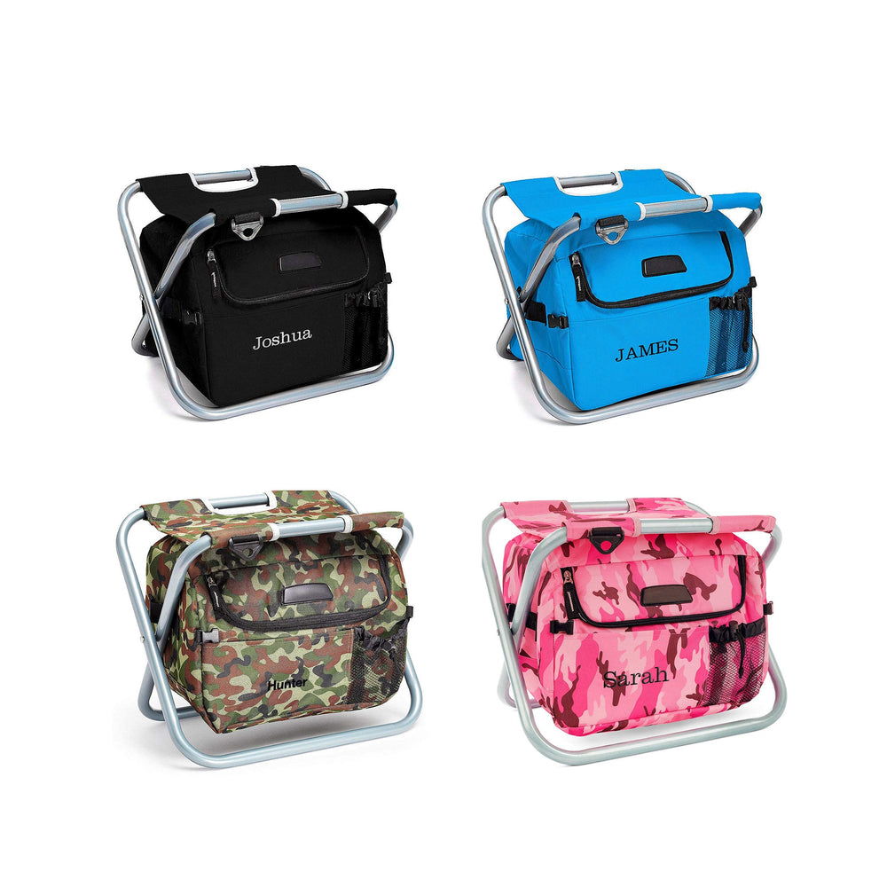 WeddingSTAR folding chair pink camouflage with strap—easy crossbody carry for venues.