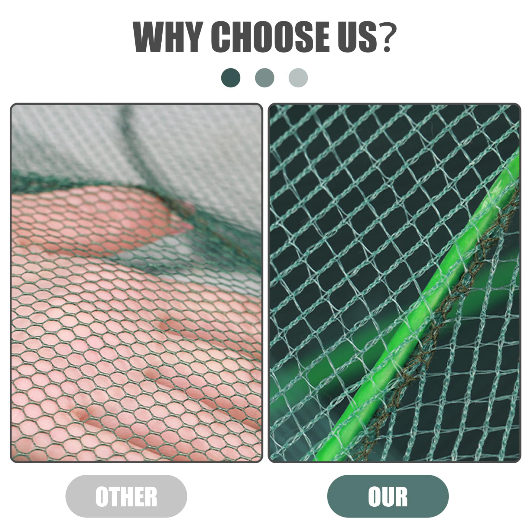 Wedhapy fishing net umbrella galvanized frame resists rust and wear