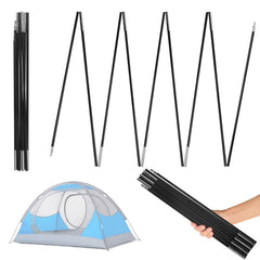 Wedhapy 8mm black tent poles, 12.8 ft, sturdy support for camping shelters