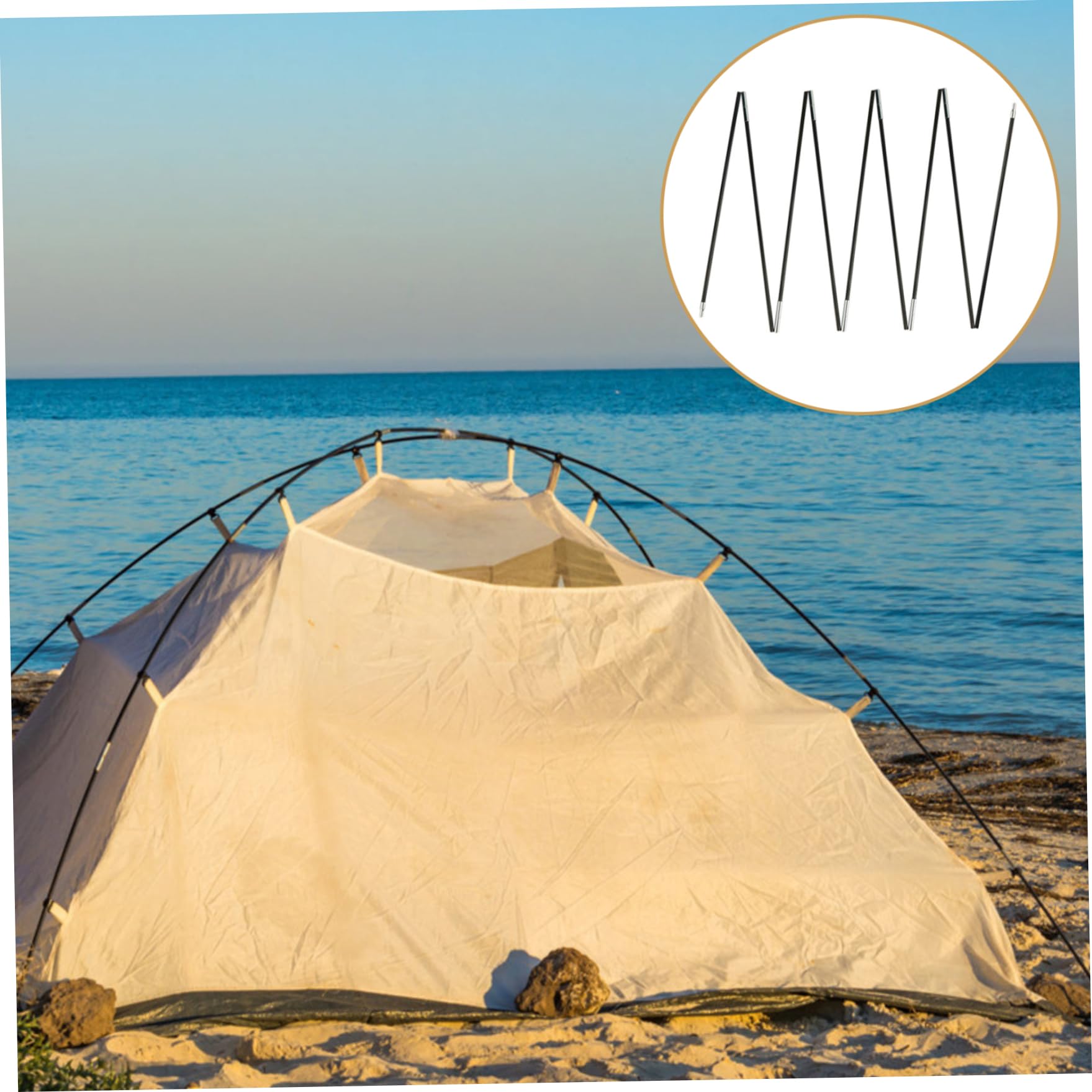 Wedhapy tent poles with adjustable length to fit different shelter sizes