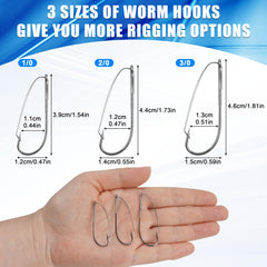 Weedless Wacky Rig Hook 3/0 size with sharp point