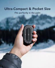 WeeFancy compact palm-sized hand warmer fits in pockets for quick warmth outdoors.