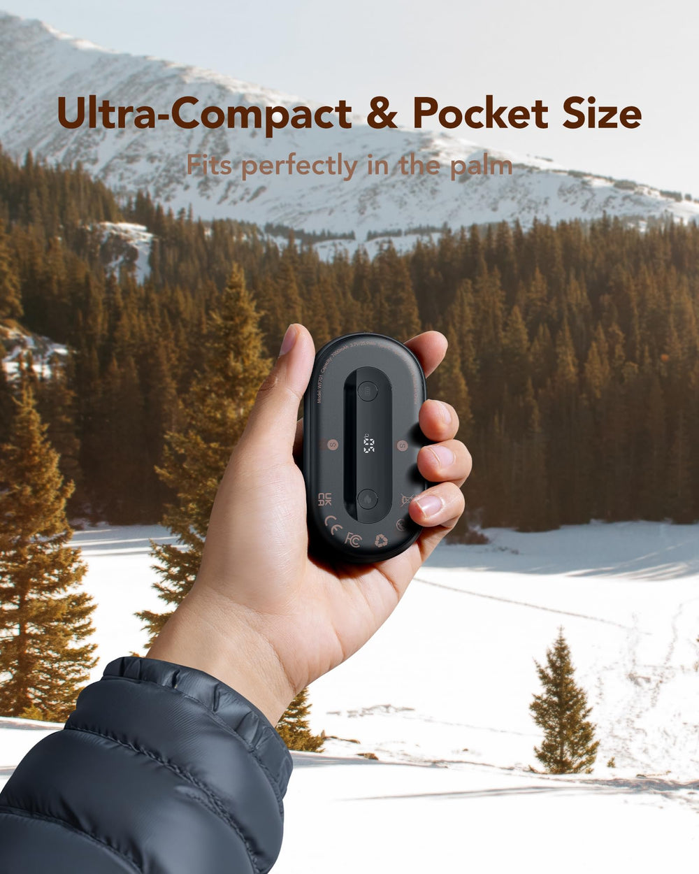WeeFancy hand warmers shown in magnetic assembly for 360-degree warmth.