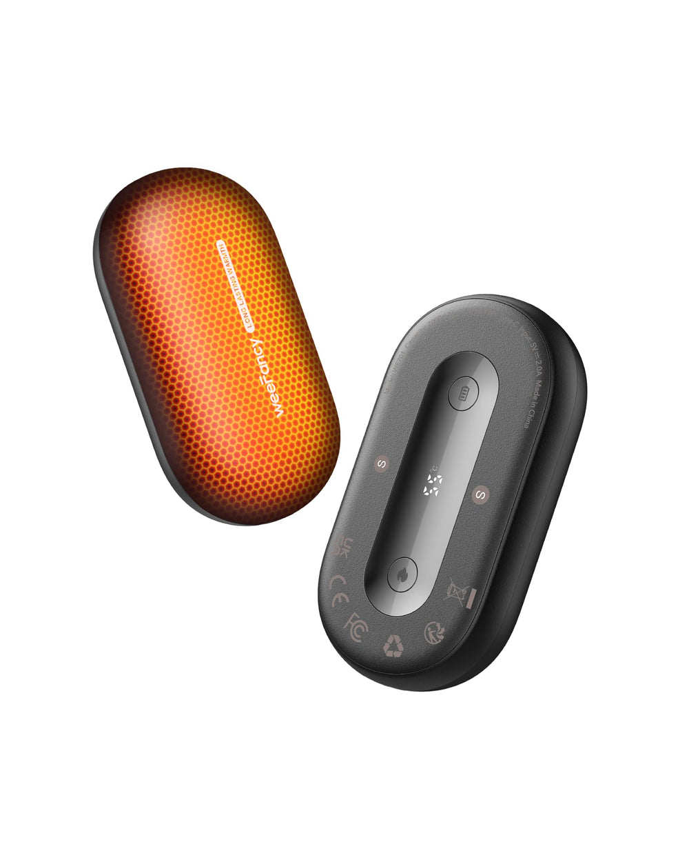 WeeFancy hand warmers used during outdoor activities like skiing.