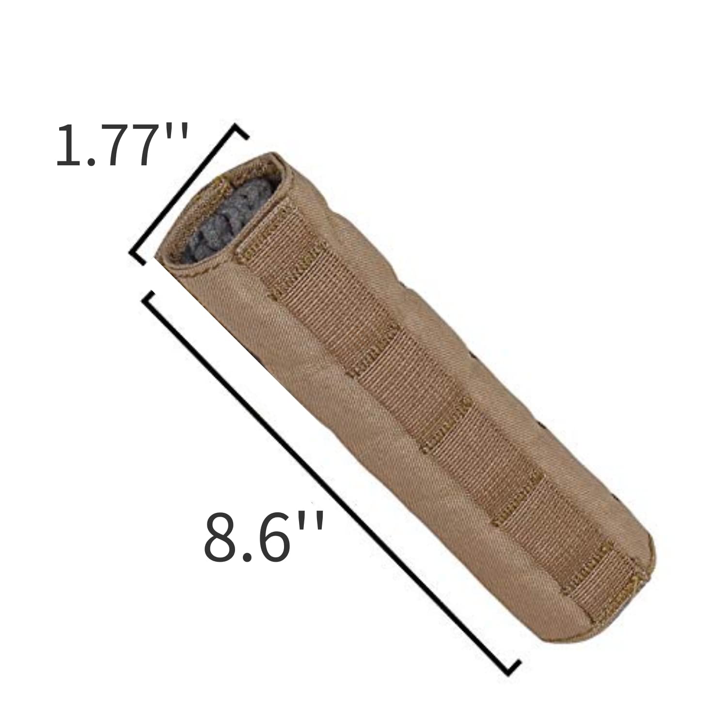 Weegeeks suppressor cover fits 1.3–1.75 inch diameter suppressors up to 8.66 inches long