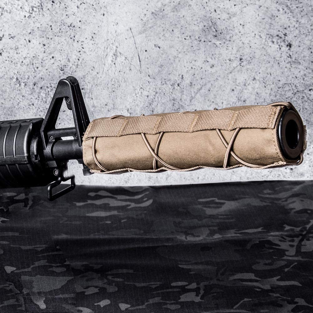 Weegeeks suppressor cover closeup highlights rugged 500D nylon and waterproof coating