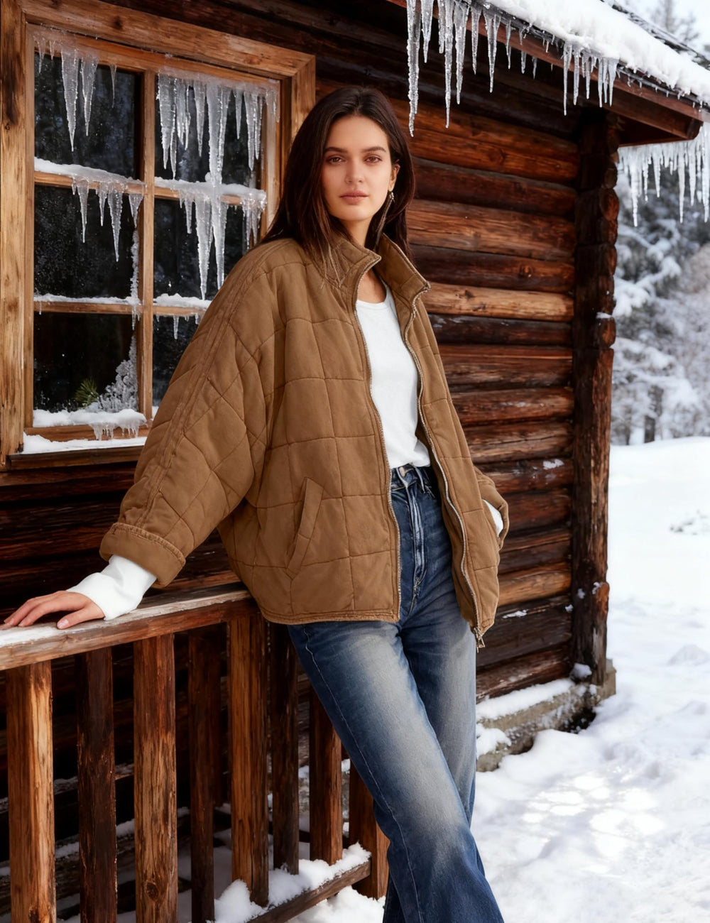 Wefebi lightweight jacket close-up reveals breathable fabric for layering