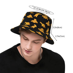 Wegphh Dinosaur Nuggets hat seen from the side provides lightweight UV protection.