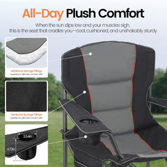 WEIDIORME camping chair cooler bag showing built-in cooling for drinks and snacks at park events.