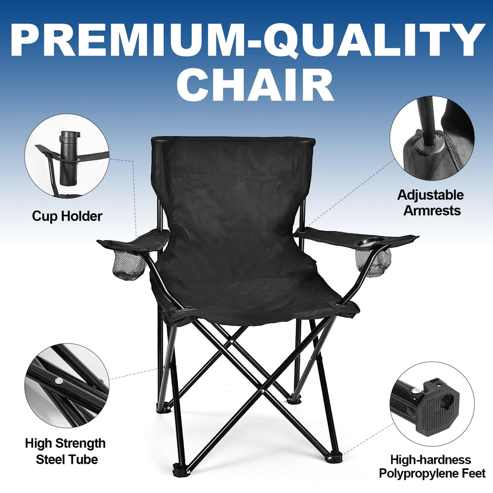 WEIDIORME camping chair ergonomic contoured seat with breathable fabric
