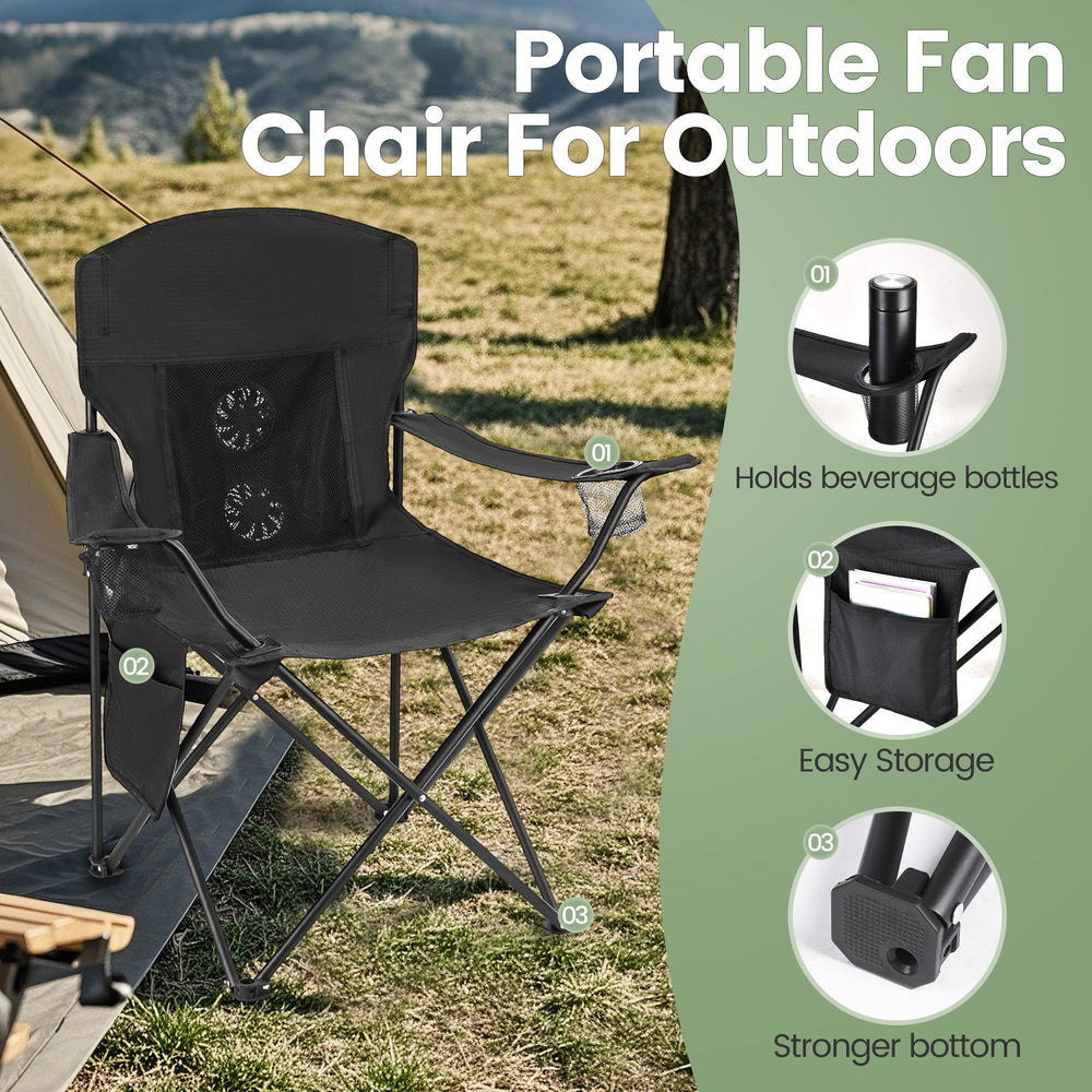 WEIDIORME heavy-duty steel frame ensures stable seating on uneven ground.