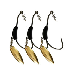 Weighted hook with twist lock in silver color, 3g (0.11oz) for soft swim baits